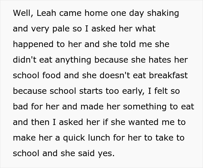 Bio Mom Forbids Stepmom From Making 16YO Lunches For School: &ldquo;I Don&rsquo;t Have Time To Compete&rdquo;