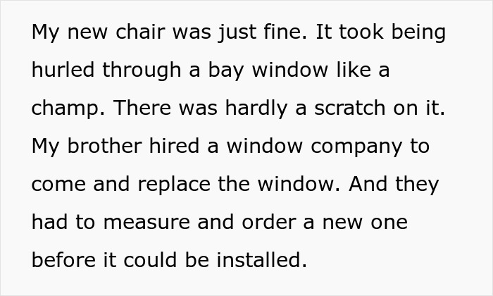 Violent Guy Smashes A Chair Through A Window, Mad As BIL Ruined His “Funny” Seat Prank
