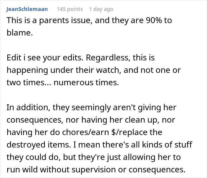 19YO Refuses To See Her 10YO Sis Who Keeps Destroying Her Stuff, Mad As Mom And Dad Push Back