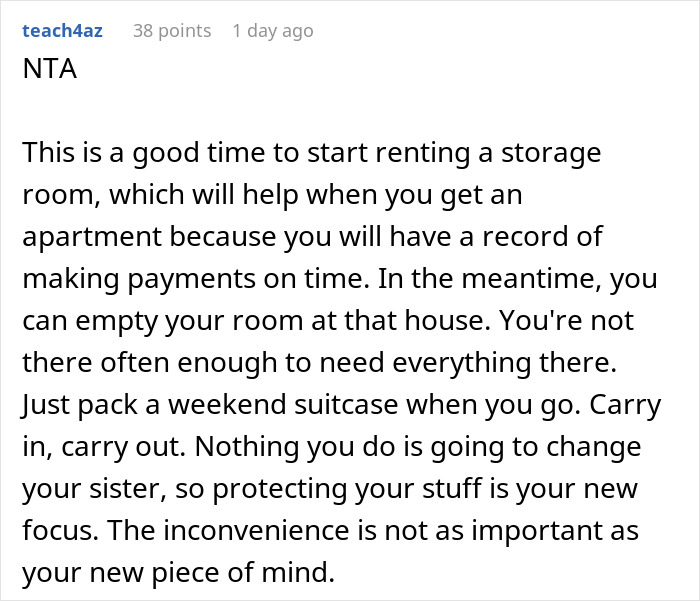 19YO Refuses To See Her 10YO Sis Who Keeps Destroying Her Stuff, Mad As Mom And Dad Push Back