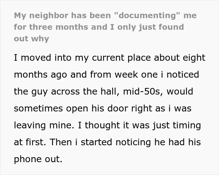Woman Freaked Out By Shady Neighbor Constantly Filming Her, Finds Out He’s A “Nuisance” Snitch