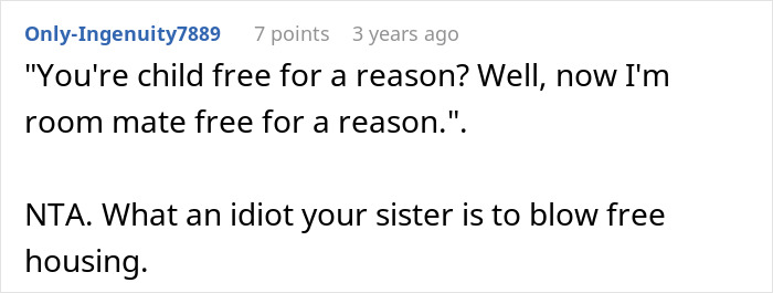 Woman Refuses To House Sister Any Longer After She Refuses To Babysit And Clean: “I’m Child-Free For A Reason”