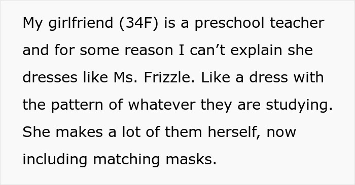 Man Wants GF To Stop Dressing Like Ms. Frizzle, Gets A Brutal Reality Check Online, Then IRL Too