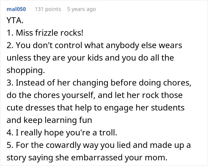 Man Wants GF To Stop Dressing Like Ms. Frizzle, Gets A Brutal Reality Check Online, Then IRL Too