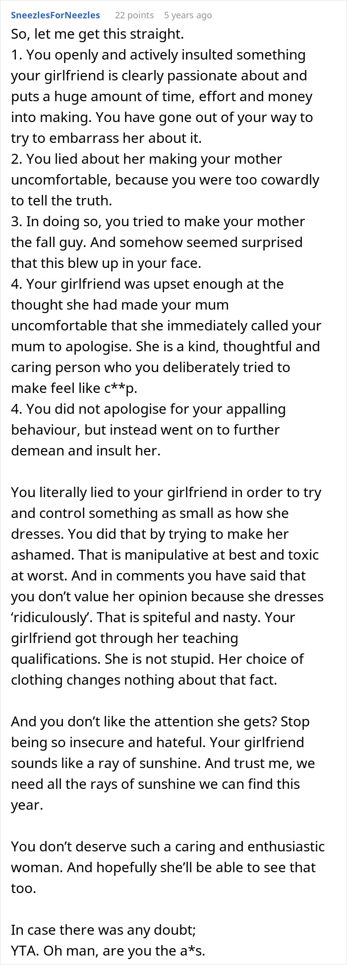Man Wants GF To Stop Dressing Like Ms. Frizzle, Gets A Brutal Reality Check Online, Then IRL Too
