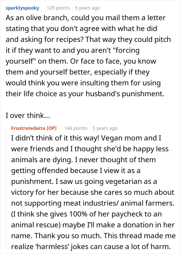 Wife Punishes Vegan-Hating Husband For Ruining Daughter&rsquo;s Only Friendship, Still Defends Him In The Comments