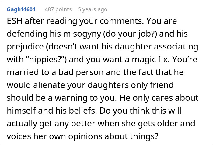 Wife Punishes Vegan-Hating Husband For Ruining Daughter&rsquo;s Only Friendship, Still Defends Him In The Comments