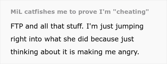 MIL Tries To Catfish Woman To Prove She&rsquo;s Cheating, It Backfires Spectacularly