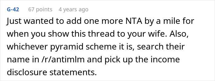 Man Discovers Wife Secretly Sent $2K To Sister&rsquo;s Pyramid Scheme, Gives Her An Ultimatum