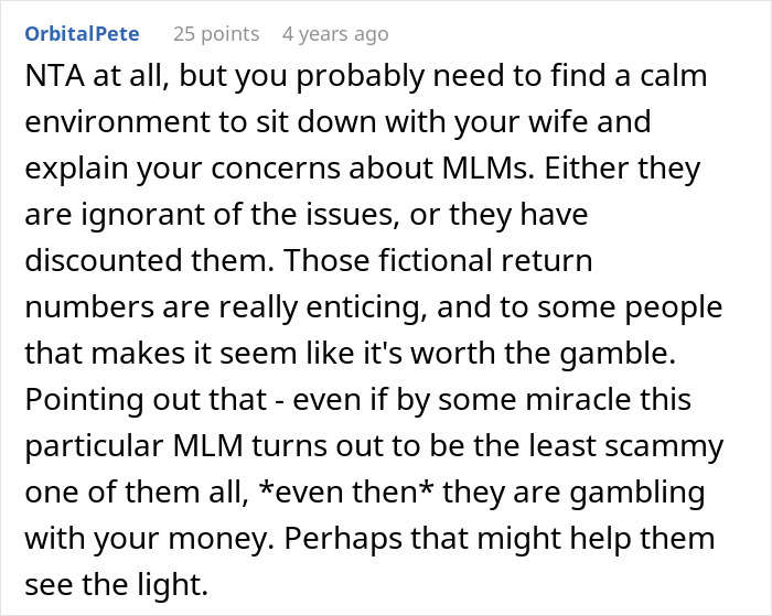 Man Discovers Wife Secretly Sent $2K To Sister&rsquo;s Pyramid Scheme, Gives Her An Ultimatum