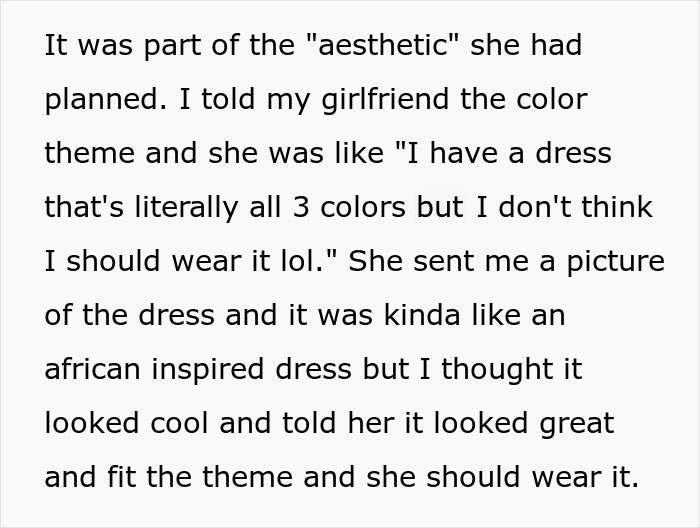 Guy Throws GF Under The Bus By Approving Outfit For Sister&rsquo;s Wedding That He Knew Would Cause Drama
