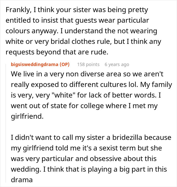 Guy Throws GF Under The Bus By Approving Outfit For Sister&rsquo;s Wedding That He Knew Would Cause Drama