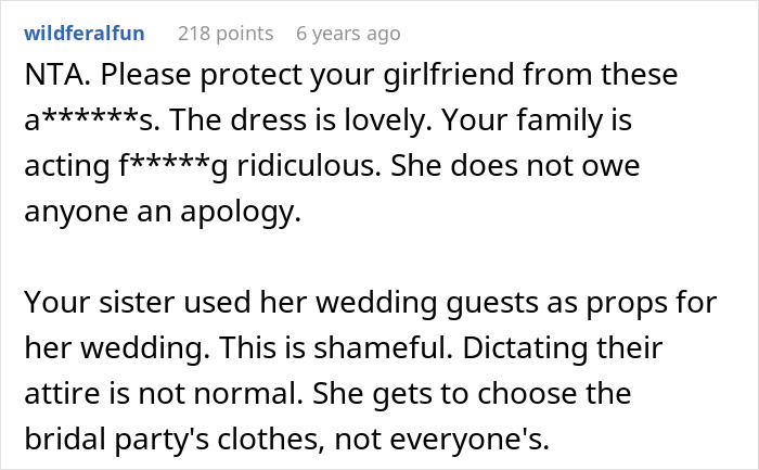 Guy Throws GF Under The Bus By Approving Outfit For Sister&rsquo;s Wedding That He Knew Would Cause Drama
