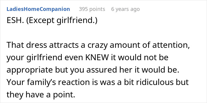 Guy Throws GF Under The Bus By Approving Outfit For Sister&rsquo;s Wedding That He Knew Would Cause Drama