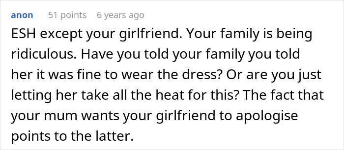 Guy Throws GF Under The Bus By Approving Outfit For Sister&rsquo;s Wedding That He Knew Would Cause Drama