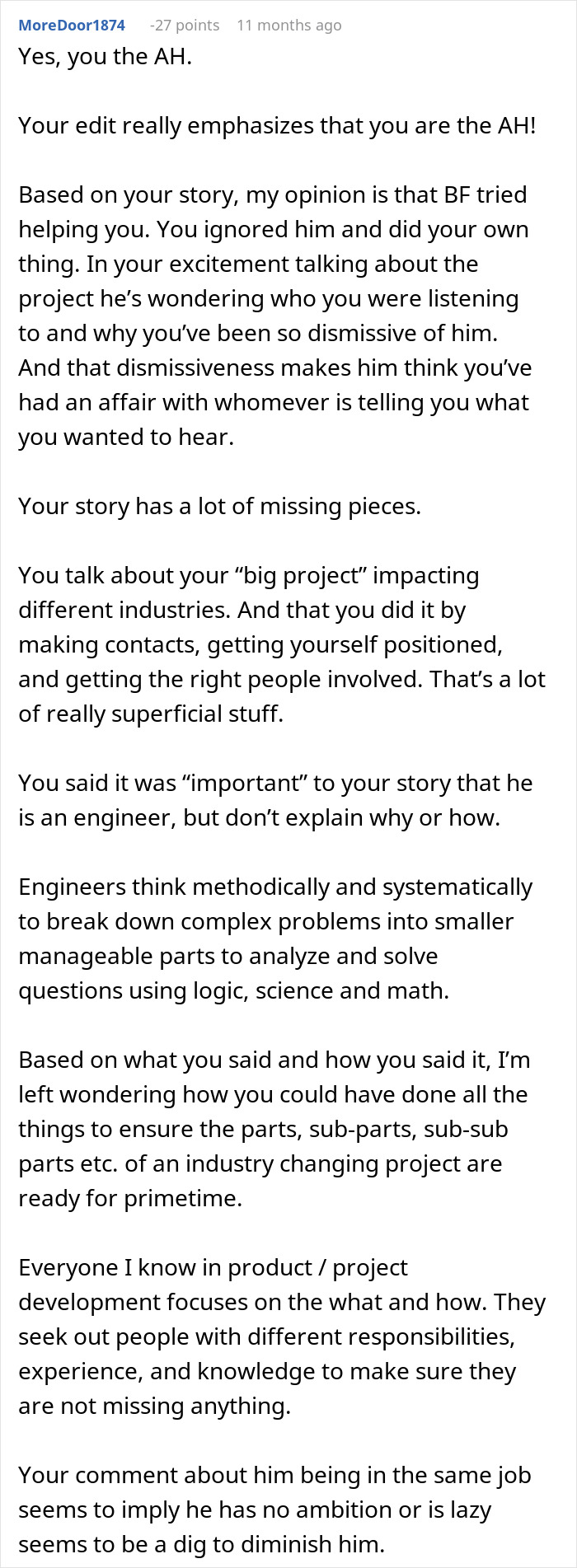 Man Dismisses Girlfriend&rsquo;s Major Career Milestone, Accuses Her Of Sleeping Her Way To Success