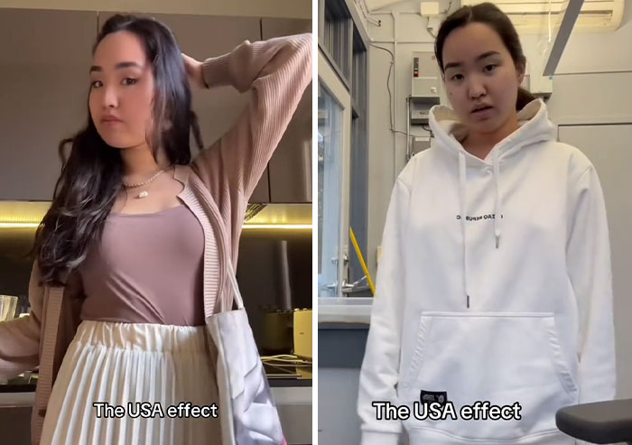 “The America Effect”: Women Shared Their Before And After Photos To Show How The US Changed Them “The America Effect”: Women Shared Their Before And After Photos To Show How The US Changed Them