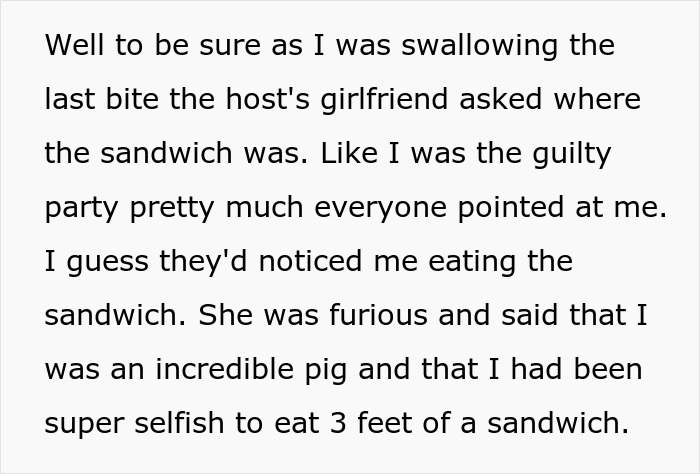 Heavy Eater Downs 3 Feet Of Sandwich, Gets Called Out By Party Host For Being An &ldquo;Incredible Pig&rdquo;