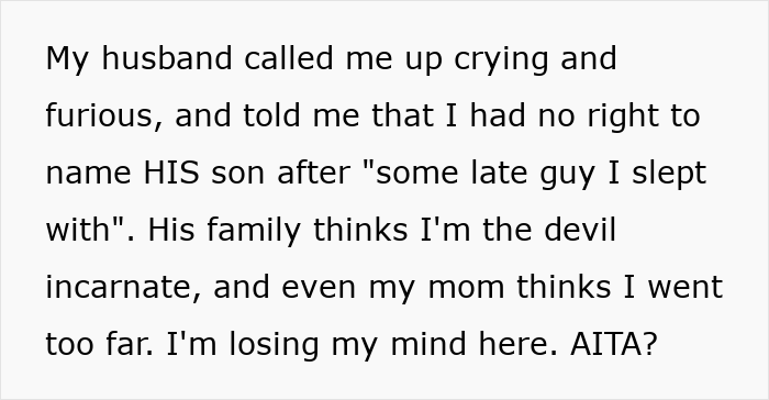 Cheating Ex-Husband In Tears After Heartbroken Woman Names Firstborn After Lost BF Instead Of Him Cheating Ex-Husband In Tears After Heartbroken Woman Names Firstborn After Lost BF Instead Of Him