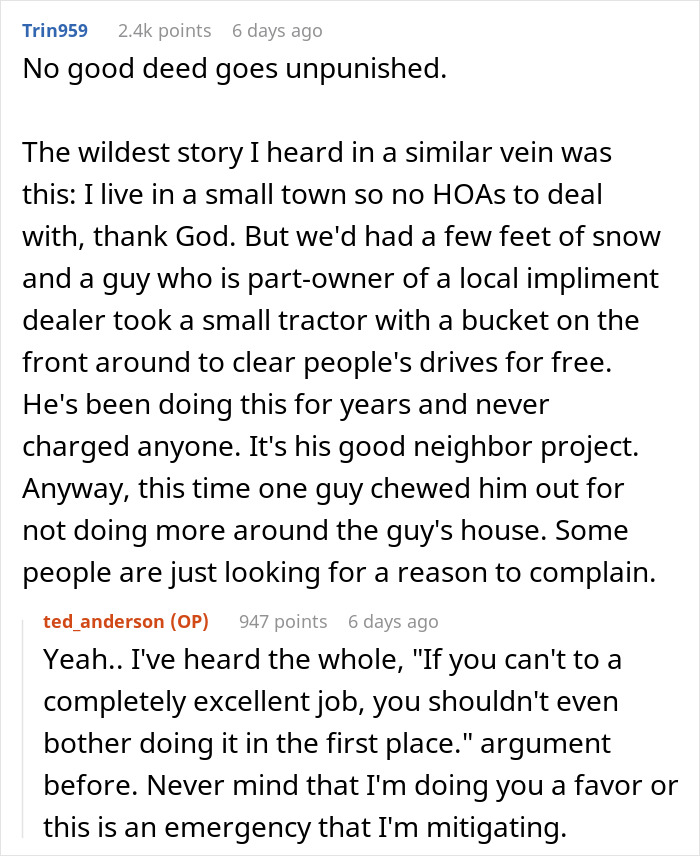 Guy Shovels Snow For Elderly Neighbor, Random Lady Decides He’s The HOA And Orders Her Walkway Done