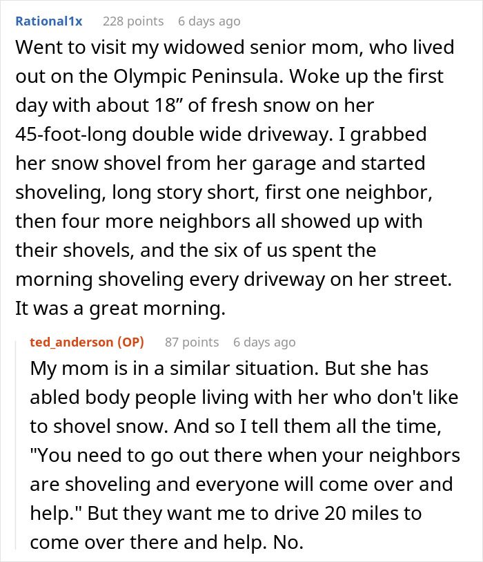 Guy Shovels Snow For Elderly Neighbor, Random Lady Decides He’s The HOA And Orders Her Walkway Done