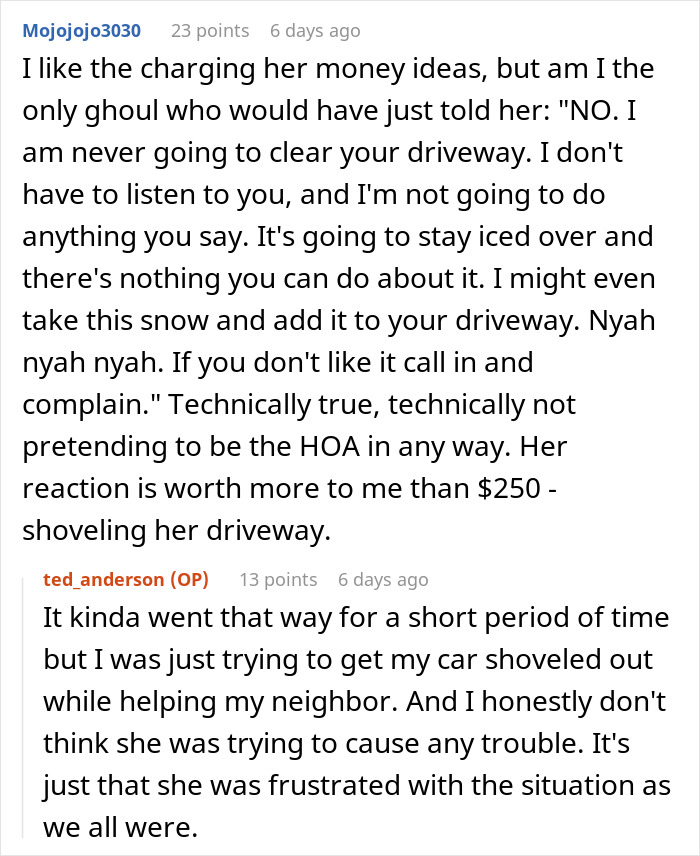 Guy Shovels Snow For Elderly Neighbor, Random Lady Decides He’s The HOA And Orders Her Walkway Done