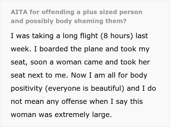Plus‑Size Woman Traps A Panicking Passenger In Their Seat, Starts Crying When They Ask To Switch Seats