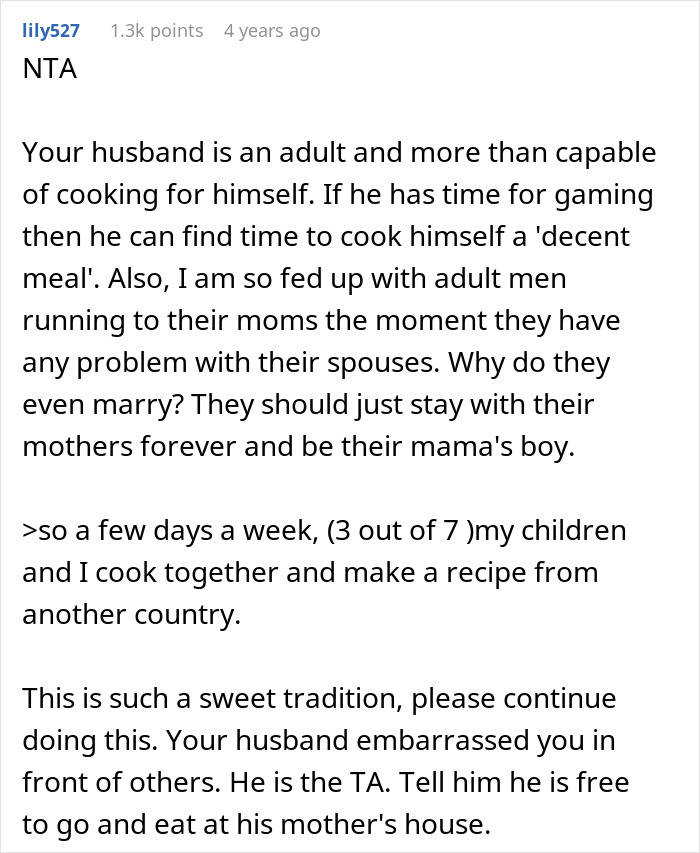 Woman Refuses To Cook For Husband After He Insults Her In Front Of Friends, He Runs To His Mom To Complain