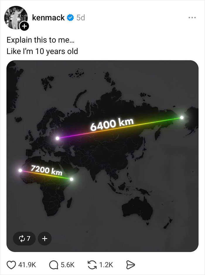 Person Wonders Why Some Bigger Countries Look Small On Maps, People Explain It To Him Like He’s 10