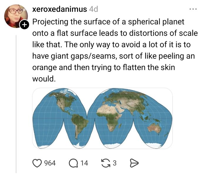 Person Wonders Why Some Bigger Countries Look Small On Maps, People Explain It To Him Like He’s 10