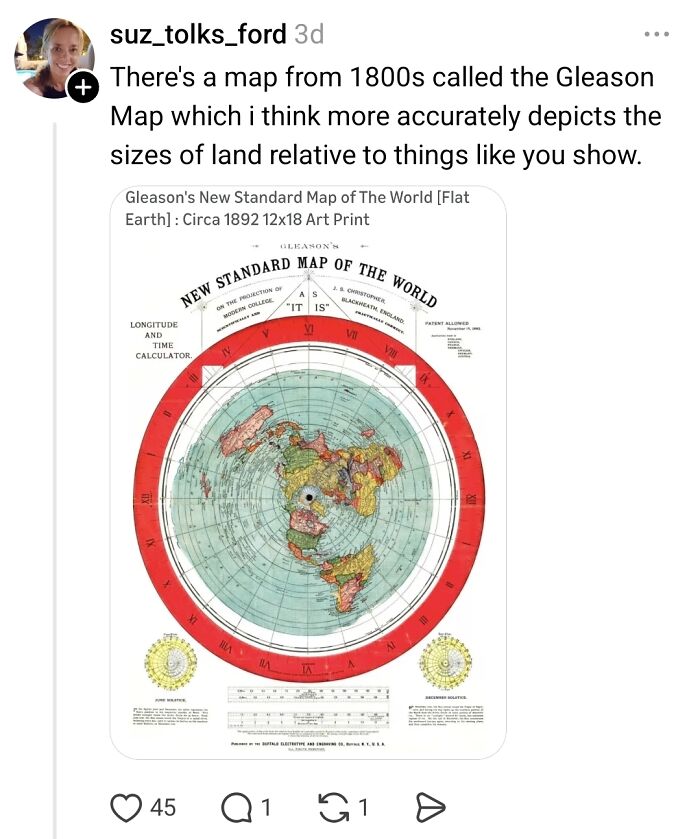 Person Wonders Why Some Bigger Countries Look Small On Maps, People Explain It To Him Like He’s 10