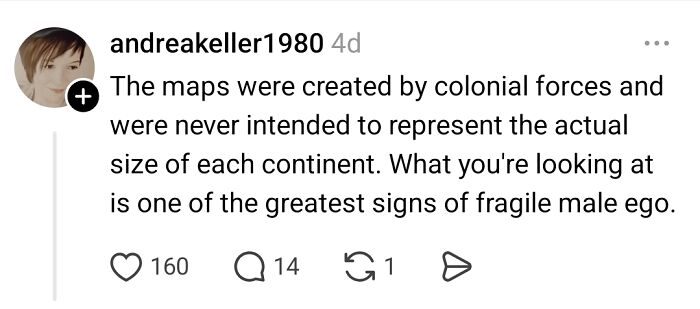 Person Wonders Why Some Bigger Countries Look Small On Maps, People Explain It To Him Like He’s 10