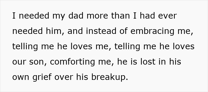 Man Is So Self-Absorbed, He Uses His Grandson’s Funeral As A Stage For His Own Breakup Drama Man Is So Self-Absorbed, He Uses His Grandson’s Funeral As A Stage For His Own Breakup Drama