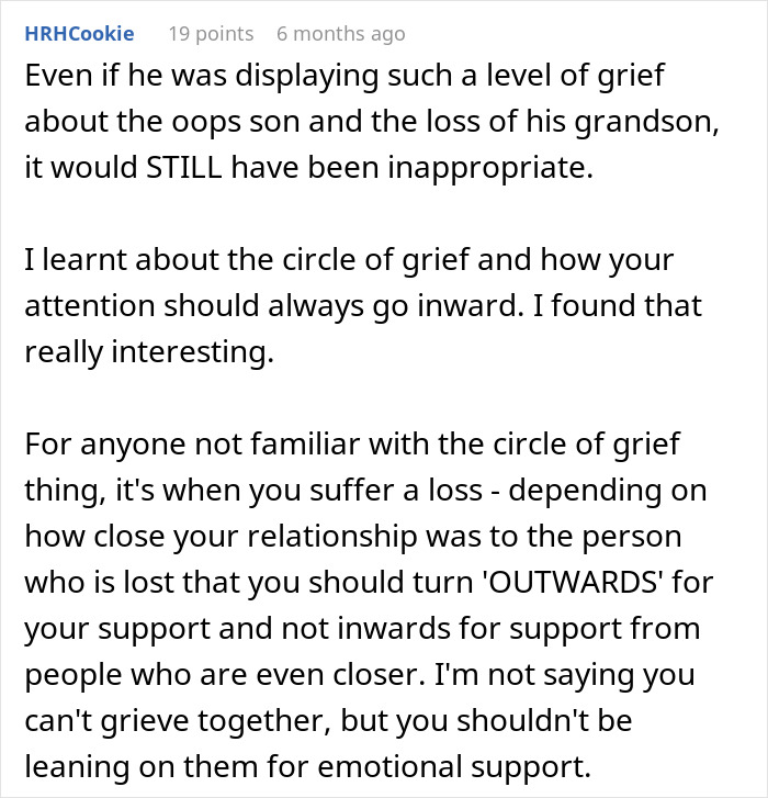 Man Is So Self-Absorbed, He Uses His Grandson’s Funeral As A Stage For His Own Breakup Drama Man Is So Self-Absorbed, He Uses His Grandson’s Funeral As A Stage For His Own Breakup Drama