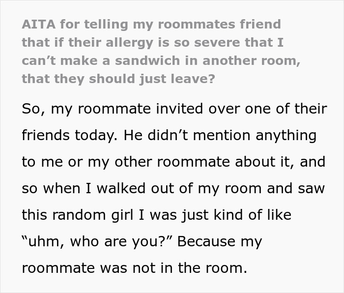 Lady Won’t Stop Eating Peanut Butter Because Roomie’s Unannounced Guest Is Allergic, Drama Ensues