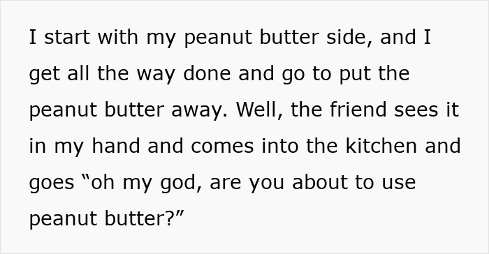 Lady Won’t Stop Eating Peanut Butter Because Roomie’s Unannounced Guest Is Allergic, Drama Ensues