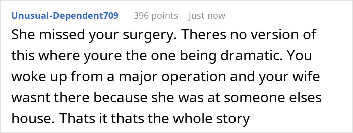 Wife Misses Hubby’s Surgery To Be There For Coworker Going Through Divorce, He Packs Up And Leaves