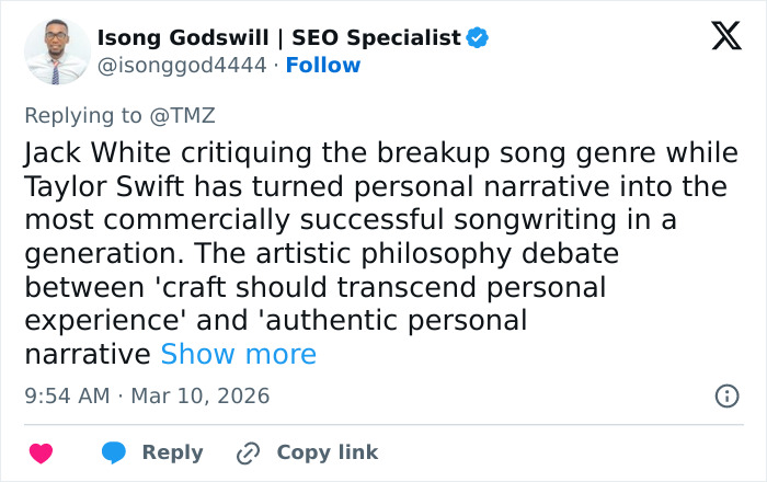 After Taylor Swift Jab Sparked Major Backlash, White Stripes Vocalist Jack White Breaks Silence