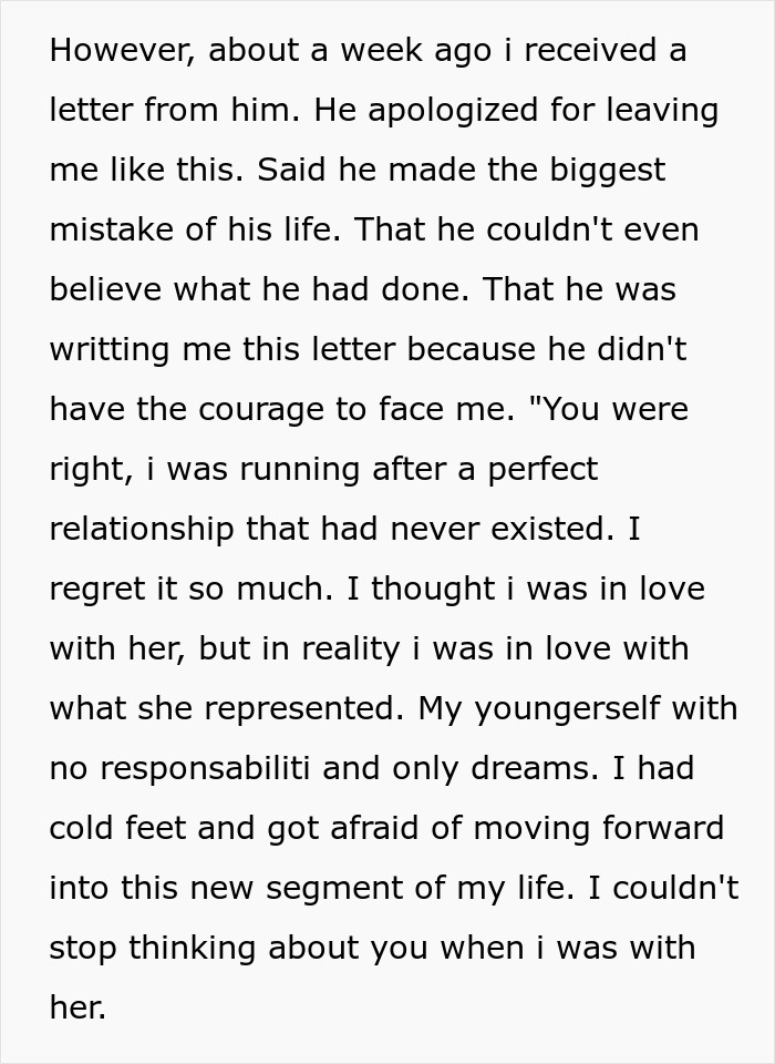 Man Falls Into Deep Regret After Ditching Fiancée To Chase “The One That Got Away” Man Falls Into Deep Regret After Ditching Fiancée To Chase “The One That Got Away”