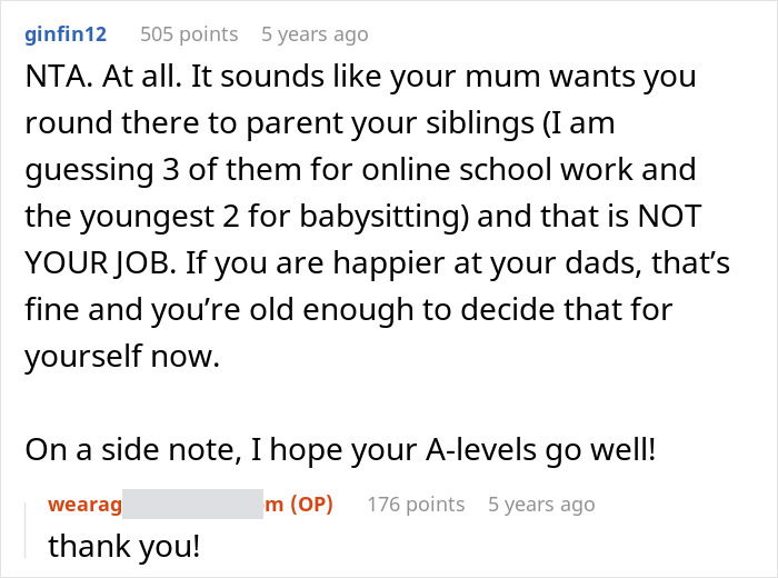 Mom Turns Oldest Daughter Into A Nanny Of Her 5 Kids, Then Gets Upset She Wants To Move In With Dad