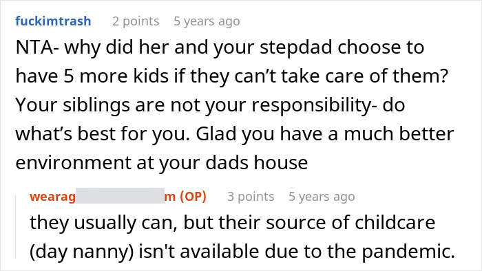 Mom Turns Oldest Daughter Into A Nanny Of Her 5 Kids, Then Gets Upset She Wants To Move In With Dad