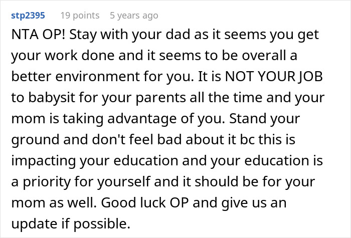 Mom Turns Oldest Daughter Into A Nanny Of Her 5 Kids, Then Gets Upset She Wants To Move In With Dad