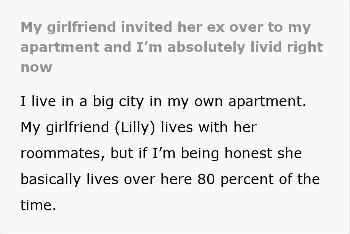 BF Lets GF Use His Apartment To Catch Up With Her Old “Friend,” Loses It After Learning It’s Her Ex BF Lets GF Use His Apartment To Catch Up With Her Old “Friend,” Loses It After Learning It’s Her Ex