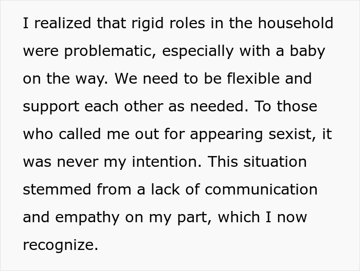 Delusional Guy Believes He Shouldn’t Help Out Pregnant Wife As He’s The Breadwinner, Gets Snubbed Delusional Guy Believes He Shouldn’t Help Out Pregnant Wife As He’s The Breadwinner, Gets Snubbed