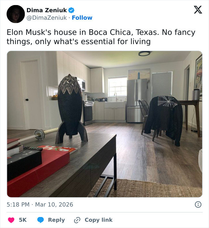 People Can’t Believe What The Inside Of Elon Musk’s House Looks Like As Some Notice Odd Details