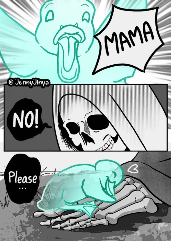 Artist Who Made People Cry With Her Grim Reaper Animal Comics Is Back With New Tearjerkers (7 Stories)