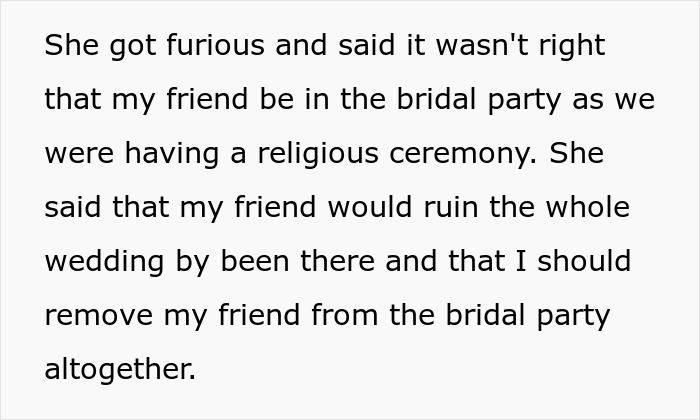Homophobic MIL Plans To Boycott The Wedding If DIL&rsquo;s Gay MOH Comes, DIL Refuses To Budge