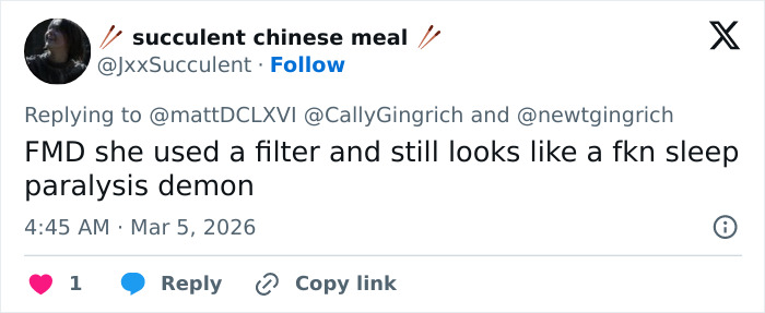 Ambassador, 60, Mocked Over Filtered Selfies That Contrast Sharply With Husband&rsquo;s Appearance