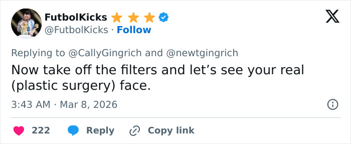 Ambassador, 60, Mocked Over Filtered Selfies That Contrast Sharply With Husband&rsquo;s Appearance