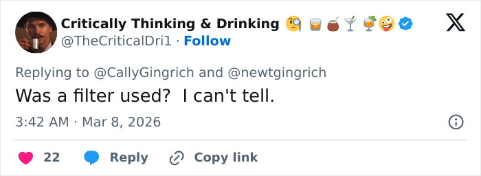 Ambassador, 60, Mocked Over Filtered Selfies That Contrast Sharply With Husband&rsquo;s Appearance